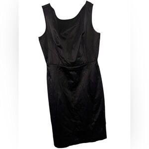 Banana Republic Black Dress Size 4 Satin Sateen Classic Office Preppy